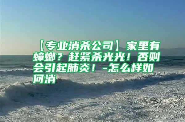 【專業(yè)消殺公司】家里有蟑螂？趕緊殺光光！否則會(huì)引起肺炎！-怎么樣如何消