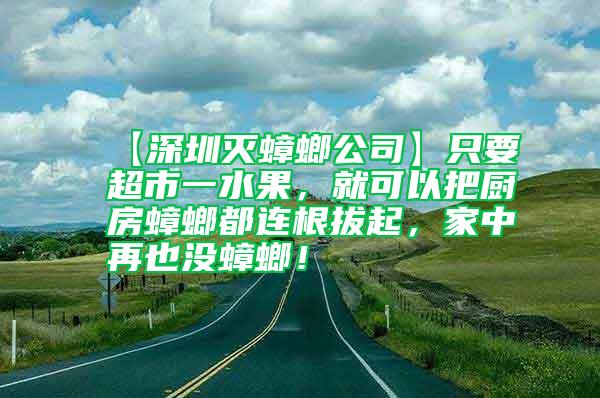 【深圳滅蟑螂公司】只要超市一水果，就可以把廚房蟑螂都連根拔起，家中再也沒蟑螂！