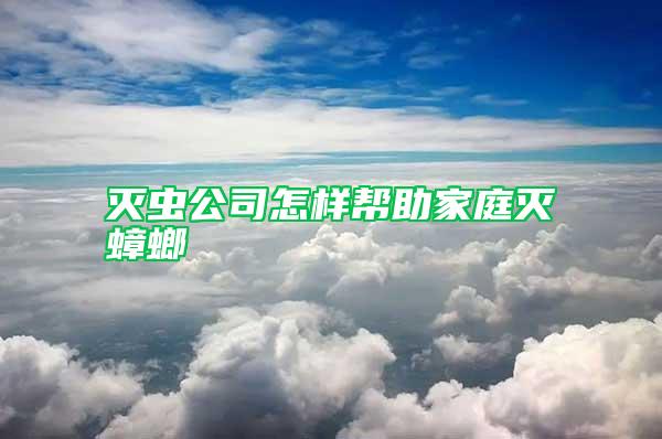 滅蟲(chóng)公司怎樣幫助家庭滅蟑螂