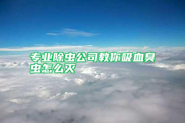 專業(yè)除蟲(chóng)公司教你吸血臭蟲(chóng)怎么滅