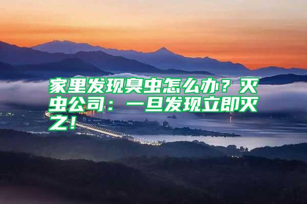 家里發(fā)現(xiàn)臭蟲怎么辦？滅蟲公司：一旦發(fā)現(xiàn)立即滅之！