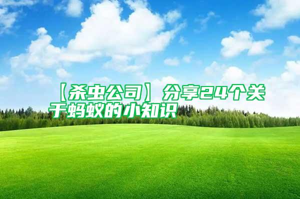 【殺蟲公司】分享24個(gè)關(guān)于螞蟻的小知識