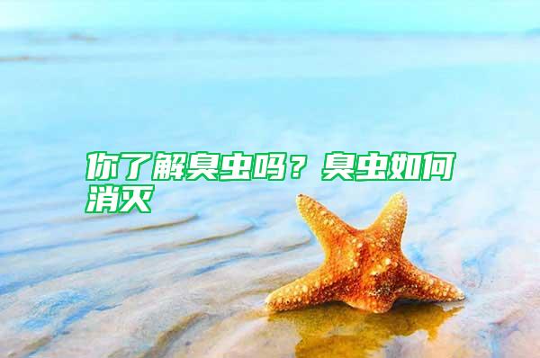 你了解臭蟲嗎？臭蟲如何消滅