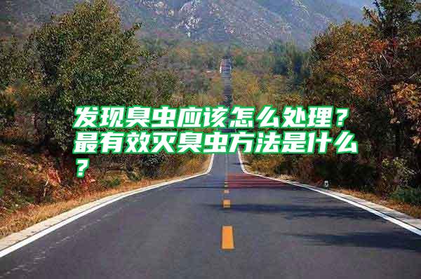 發(fā)現(xiàn)臭蟲應(yīng)該怎么處理？最有效滅臭蟲方法是什么？