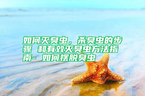如何滅臭蟲，殺臭蟲的步驟 和有效滅臭蟲方法指南- 如何擺脫臭蟲