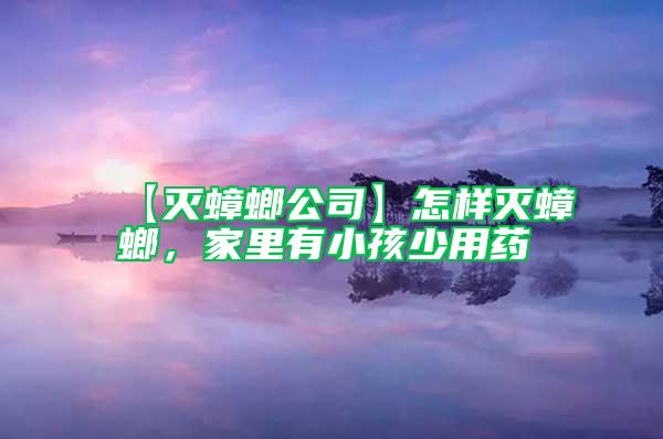 【滅蟑螂公司】怎樣滅蟑螂，家里有小孩少用藥