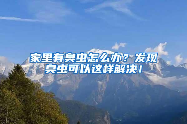 家里有臭蟲怎么辦？發(fā)現(xiàn)臭蟲可以這樣解決！