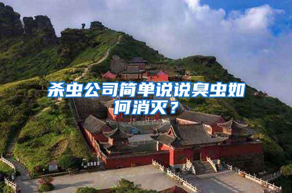 殺蟲公司簡(jiǎn)單說說臭蟲如何消滅？