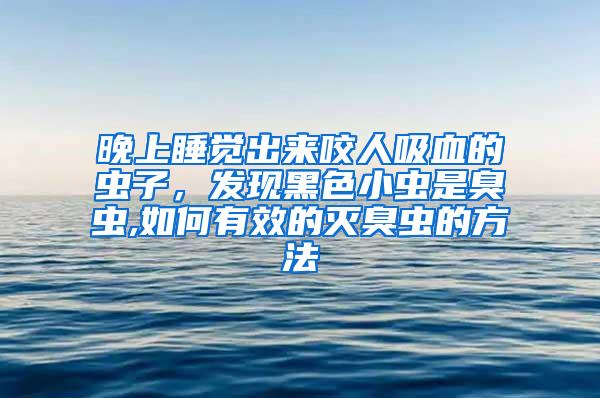 晚上睡覺(jué)出來(lái)咬人吸血的蟲(chóng)子，發(fā)現(xiàn)黑色小蟲(chóng)是臭蟲(chóng),如何有效的滅臭蟲(chóng)的方法