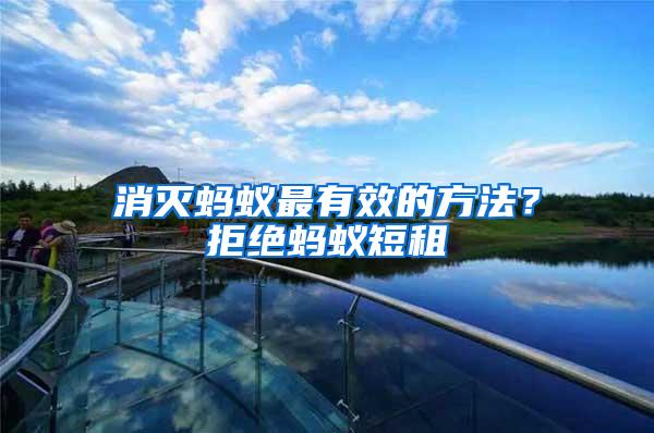 消滅螞蟻最有效的方法？拒絕螞蟻短租