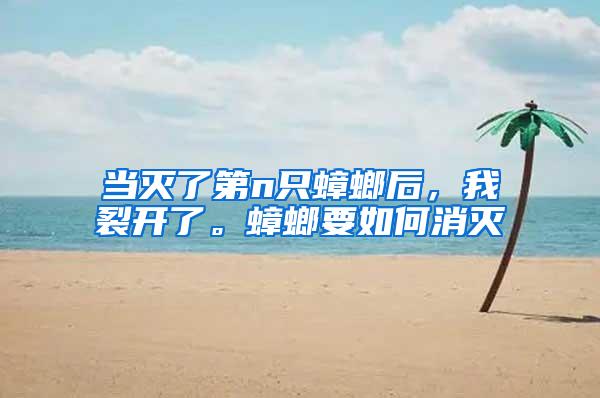 當(dāng)滅了第n只蟑螂后，我裂開(kāi)了。蟑螂要如何消滅