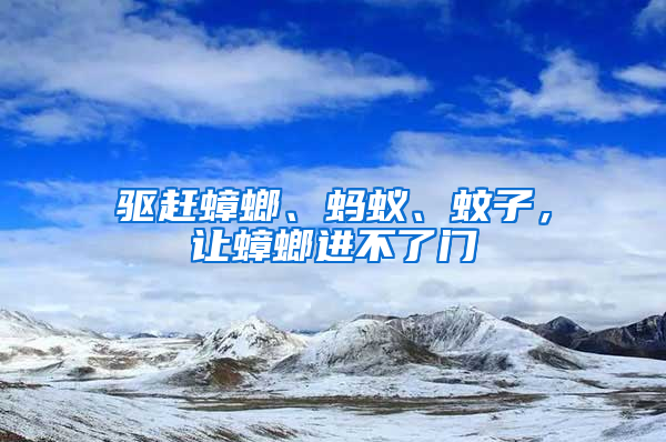 驅趕蟑螂、螞蟻、蚊子，讓蟑螂進不了門